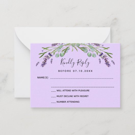 RSVP NOTITIEKAARTJE (Voorkant)