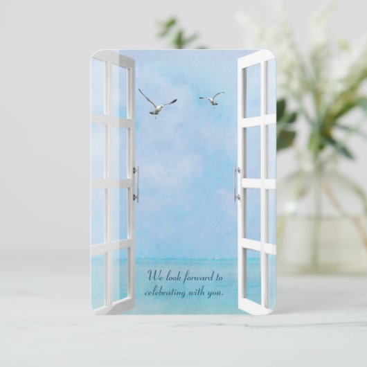 RSVP-oceaanvenster met zeegarens Kaart (Staand voorkant)