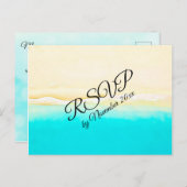 RSVP Ocean Shore Beach thema bruiloft Briefkaart (Voorkant / Achterkant)