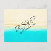 RSVP Ocean Shore Beach thema bruiloft Briefkaart (Voorkant)