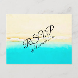 RSVP Ocean Shore Beach thema bruiloft Briefkaart