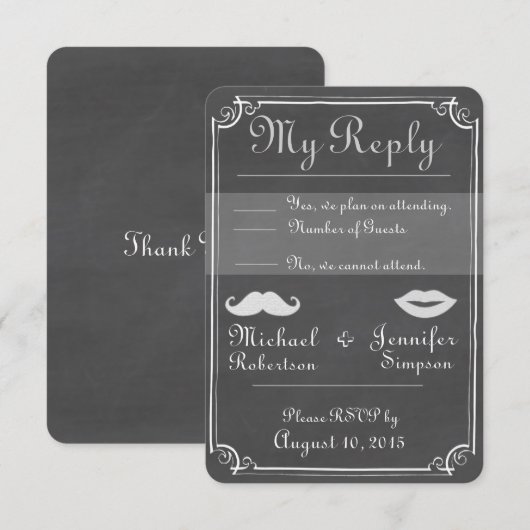 RSVP Old Fashioned Kaartje (Voorkant / Achterkant)