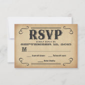 RSVP Old West Rustic Wedding Reply (Voorkant)