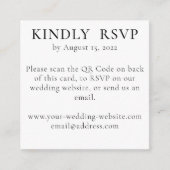 RSVP online binden op website met QR-code Informatiekaartje (Voorkant)