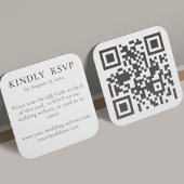 RSVP online binden op website met QR-code Informatiekaartje