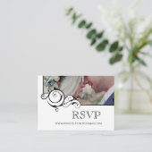 RSVP Online Decorative Lijst Minimalist Weddenscha Informatiekaartje (Staand voorkant)