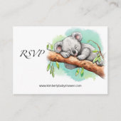 RSVP Online Koala Baby shower Informatiekaartje (Voorkant)