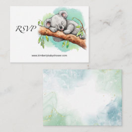 RSVP Online Koala Baby shower Informatiekaartje