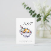 RSVP Online Little Bunny Baby shower Enclosure Ca Informatiekaartje (Staand voorkant)