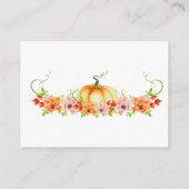 RSVP Online Little Pumpkin Floral Baby shower Informatiekaartje (Achterkant)