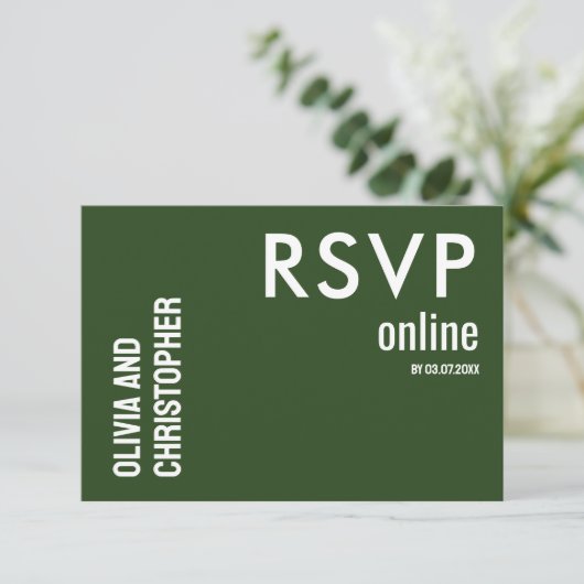 RSVP online minimalistisch vet met QR-code (Staand voorkant)