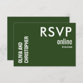 RSVP online minimalistisch vet met QR-code (Voorkant / Achterkant)