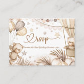RSVP Online Teddy Bear Baby Baby Informatiekaartje (Voorkant)