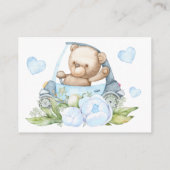 RSVP Online Teddy Bear Baby Baby shower Enclo Informatiekaartje (Achterkant)