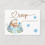 RSVP Online Teddy Bear Baby Baby shower Informatiekaartje (Voorkant)