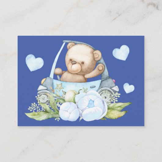 RSVP Online Teddy Bear Baby Baby shower Informatiekaartje (Achterkant)