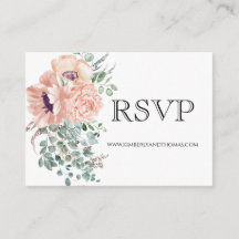 RSVP Online Waterverf Floral Wedding
