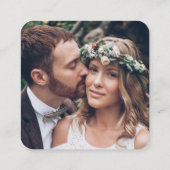 RSVP Online Weddenschap QR-code & fotovierkant Informatiekaartje (Achterkant)