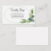 RSVP online weduwschap Informatiekaartje (Voorkant / Achterkant)