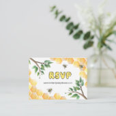 RSVP Online Weefselwebsite Baby shower Enclos Informatiekaartje (Staand voorkant)