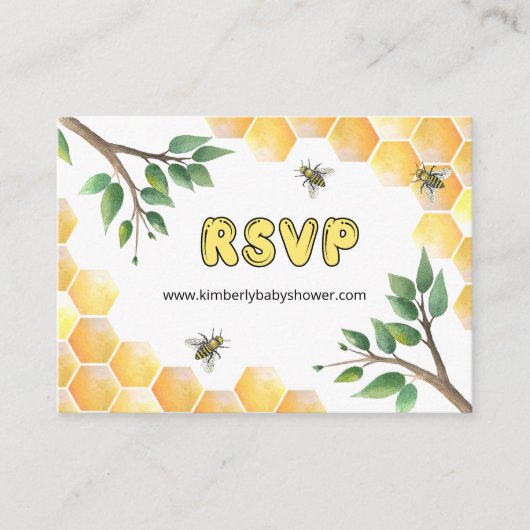 RSVP Online Weefselwebsite Baby shower Enclos Informatiekaartje (Voorkant)