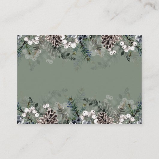 RSVP Online Winter Baby shower Enclosure Card Informatiekaartje (Achterkant)