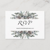 RSVP Online Winter Baby shower Enclosure Card Informatiekaartje (Voorkant)