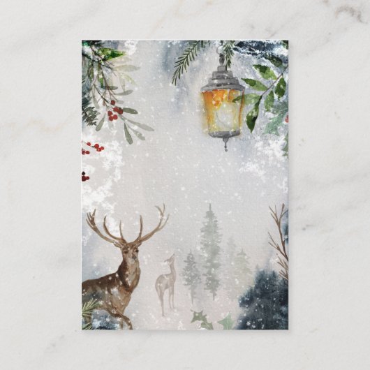 RSVP Online Winter Baby shower Enclosure Card Informatiekaartje (Achterkant)