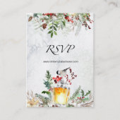 RSVP Online Winter Baby shower Enclosure Card Informatiekaartje (Voorkant)