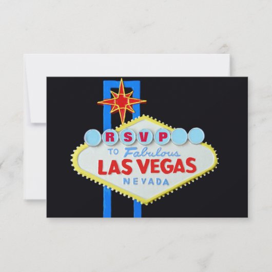 RSVP Ontvanger antwoord Las Vegas Wedding (Voorkant)