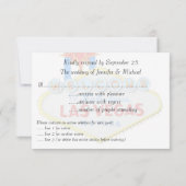 RSVP Ontvanger antwoord Las Vegas Wedding (Achterkant)