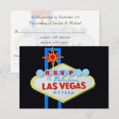 RSVP Ontvanger antwoord Las Vegas Wedding (Voorkant / Achterkant)