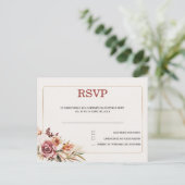 RSVP op Spaanse huwelijkskaart Briefkaart (Staand voorkant)