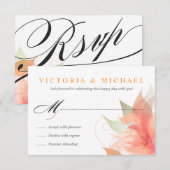 RSVP - Orange Ice Witte Bruiloft 2 (Voorkant / Achterkant)