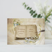 RSVP - Oud bruiloft Boek (Staand voorkant)