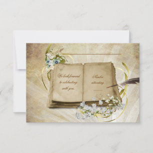 RSVP- Oud Huwelijksboek RSVP Kaartje