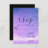 RSVP Paarse Oceaan Blauwe Golven Strand Bruiloft (Voorkant / Achterkant)
