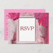 RSVP paarse respons Uitnodiging Briefkaart (Voorkant / Achterkant)