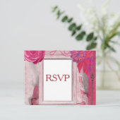 RSVP paarse respons Uitnodiging Briefkaart (Staand voorkant)