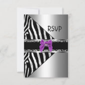 RSVP Paarse zilveren zwarte Zebra Leopard (Voorkant)
