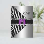 RSVP Paarse zilveren zwarte Zebra Leopard (Staand voorkant)