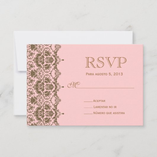 RSVP para boda en español/Wedding Rsvp (Voorkant)