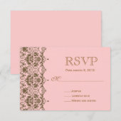 RSVP para boda en español/Wedding Rsvp Kaartje (Voorkant / Achterkant)