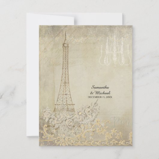 RSVP  Paris Parisian Stylish Wedding (Voorkant)