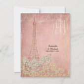 RSVP  Paris Parisian Stylish Wedding Kaartje (Voorkant)