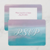 RSVP-partij in waterverf RSVP Kaartje (Voorkant / Achterkant)