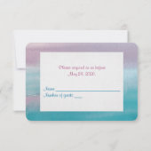 RSVP-partij in waterverf RSVP Kaartje (Achterkant)