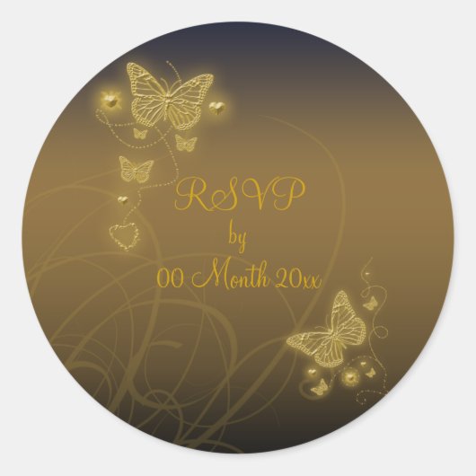 RSVP-partij Ronde Sticker (Voorkant)
