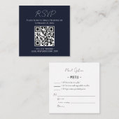 RSVP Party Dubbelzijdige QR-code voor e-mail Vierkante Visitekaartje (Voorkant / Achterkant)