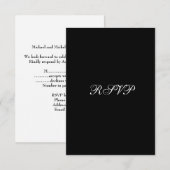 RSVP Party Evenement Zwart-wit Kaartje (Voorkant / Achterkant)